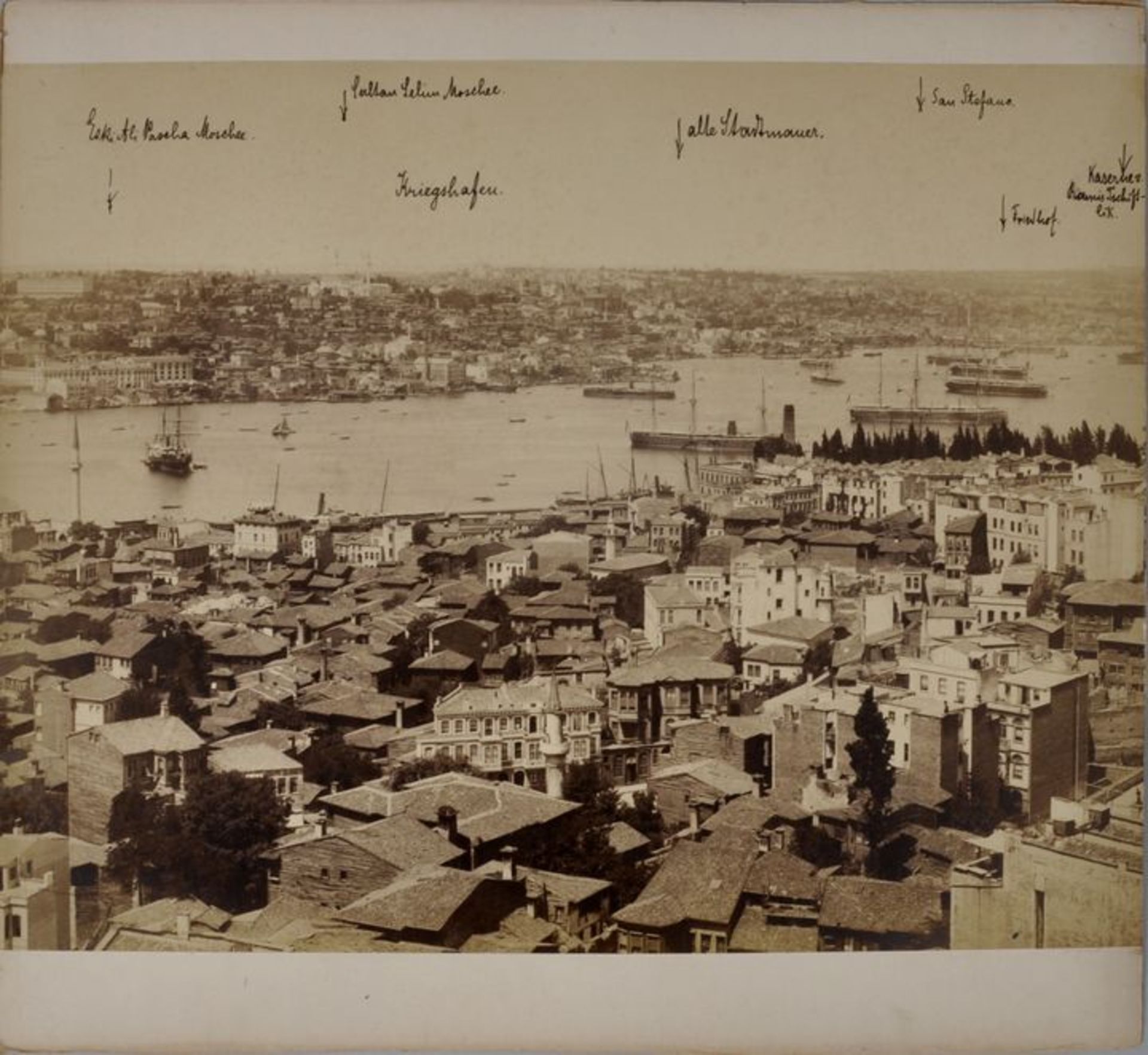 Großes Panorama von Konstantinopel (Istanbul), ca. 1880 - Bild 4 aus 4