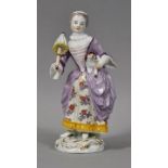 Kleine Dame mit Schirmchen, Meissen, Ausformung 20. Jh.