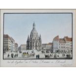 Ansicht Frauenkirche in Dresden, 1. Viertel 19. Jh.