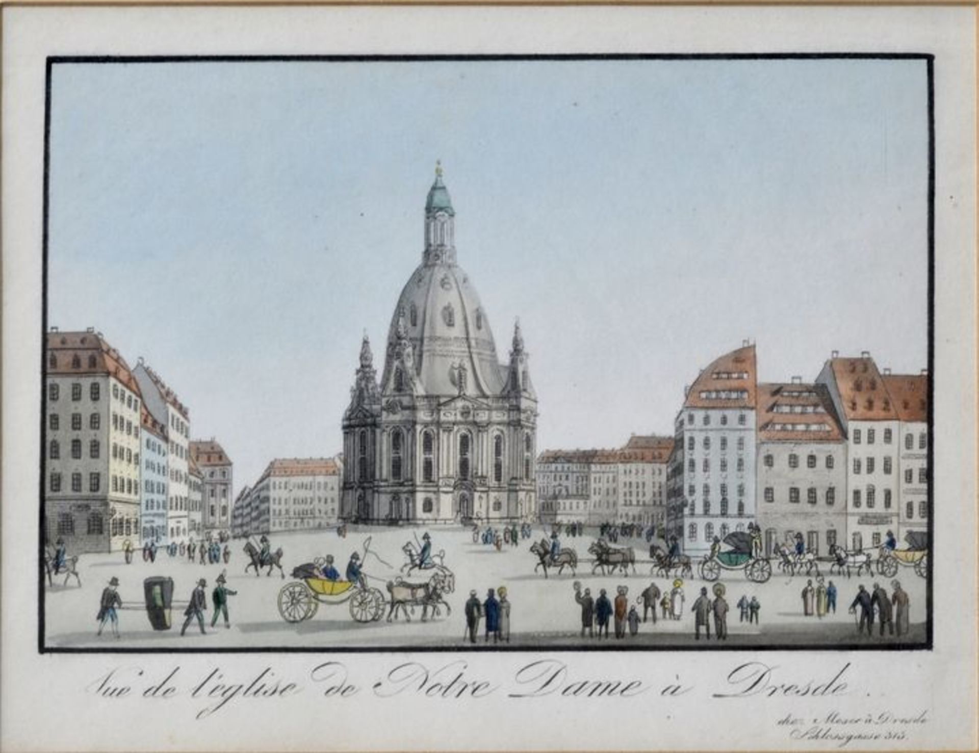 Ansicht Frauenkirche in Dresden, 1. Viertel 19. Jh.