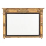 A George IV giltwood and composition overmantel mirror