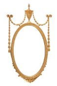 A giltwood and composition wall mirror