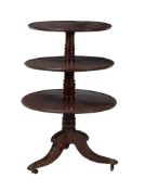 A George IV mahogany two-tier revolving bookcase