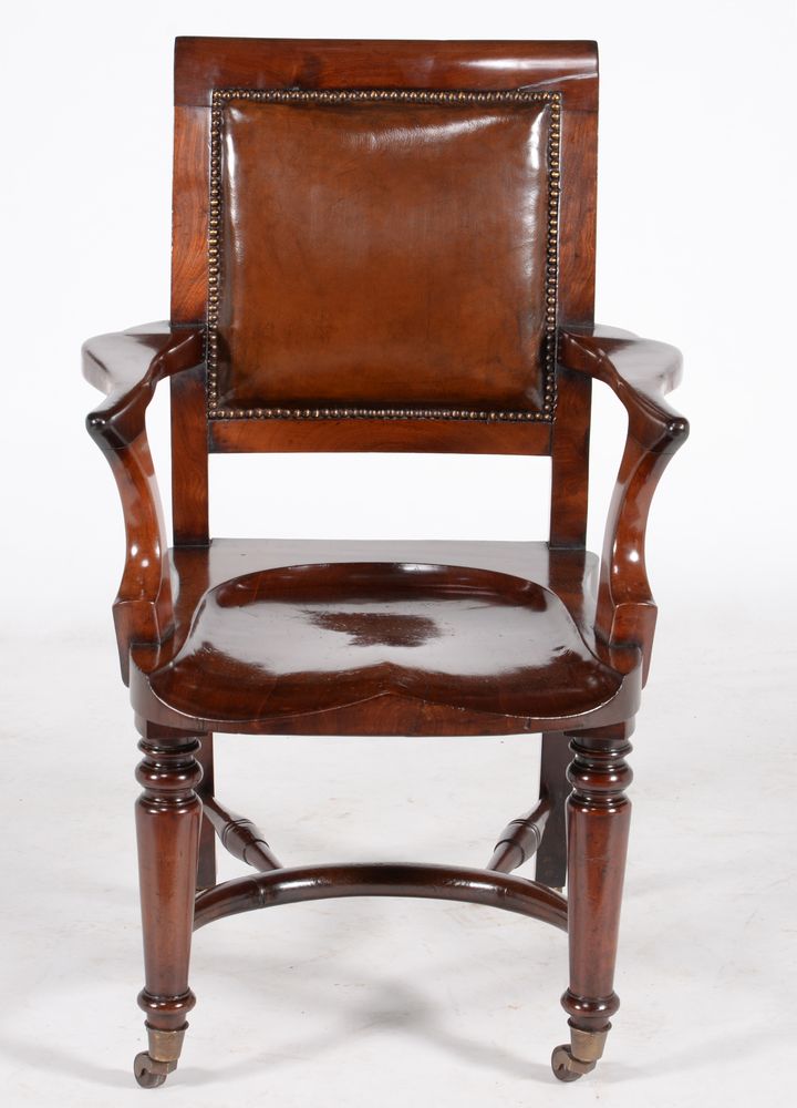 An early Victorian desk chair - Image 2 of 3