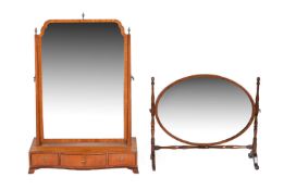 A George III satinwood dressing mirror