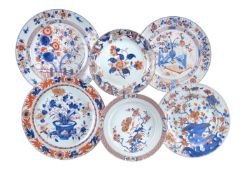 Six various Chinese Imari dishes