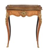 ϒ A French Kingwood, tulipwood, and gilt metal mounted jardinière table