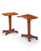 A companion pair of early Victorian mahogany lamp tables