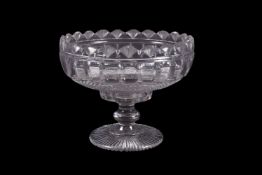 A cut-glass pedestal centre bowl