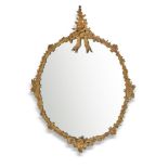 A Victorian gilt metal mirror, circa 1850