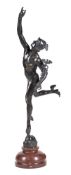 After Jean de Boulogne, known as Giambologna, (1529 - 1608), a patinated bronze model of Mercury Ali