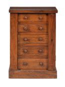 A Victorian walnut table cabinet