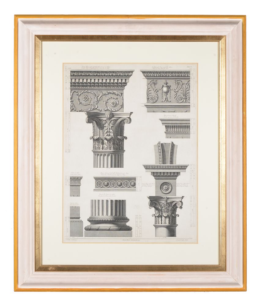 Architecture. Adam (Robert & James, after), a group of five bookplate engravings of architectural su