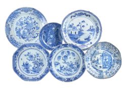 A group of Chinese blue and white