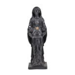 A Regency black painted plaster model of a Vestal Virgin