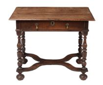 † A William & Mary oak side table