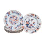 A set of six Chinese Imari plates