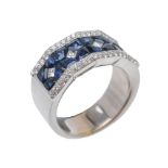 A sapphire and diamond ring