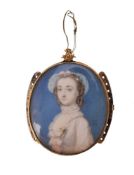 ϒ Gervase Spencer (circa 1715-1763)Portrait of a young lady supposedly Lady Anne Hamilton