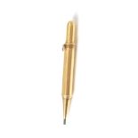 An 18 carat plain gold magazine propelling pencil by Asprey & Co. Ltd.