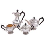 An Italian silver circular four piece tea service by De Giovanni Argenteria S.r.l.