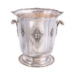 An Italian silver coloured wine cooler by Argenteria Milanese di Aldo Mazzocchi