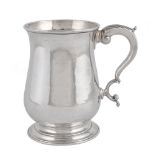 A George III silver baluster mug