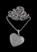 A diamond heart pendant