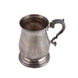 A Britannia standard silver baluster mug by C. J. Vander Ltd