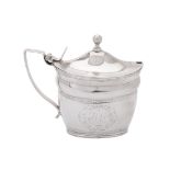 A George III silver oval mustard pot by William Abdy II