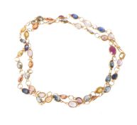 A multi coloured sapphire necklace