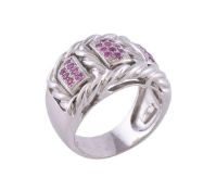 A pink sapphire ring