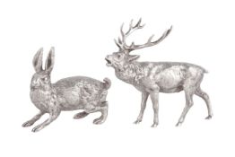 A silver model of a hare by B. S. E. Products