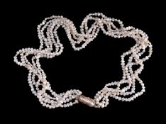 A freshwater cultured pearl necklace