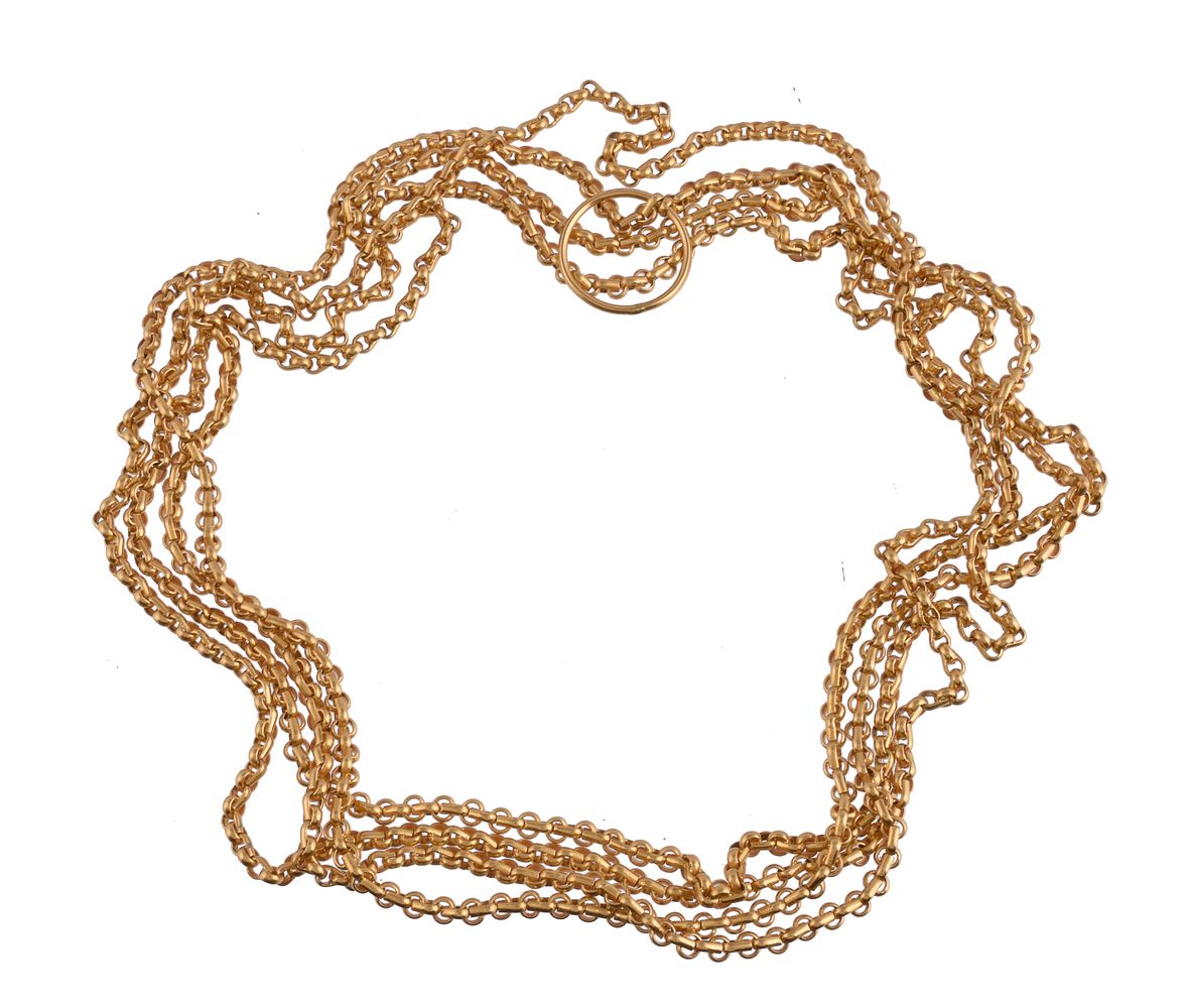 A long chain necklace