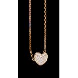 A diamond heart pendant