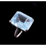 An aquamarine ring