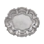 An Italian silver shaped oval dish