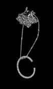 A diamond initial C pendant