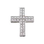 A diamond cross pendant