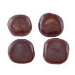 A set of four Australian burra nut buttons