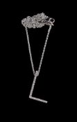 A diamond initial L pendant