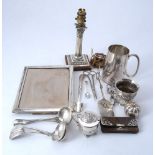 A group of silver and mainly plated wares