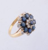 A sapphire and diamond ring