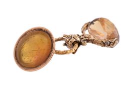 A citrine swivel fob seal