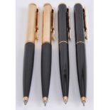 Parker, Arrow, a matt black and gilt ball point pen and propelling pencil
