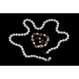 A cultured pearl necklace