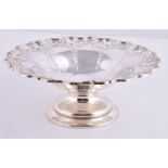 A silver shaped circular pedestal basket by James Dixon & Sons Ltd