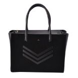 DeMellier, The Paris, a black suede and leather handbag