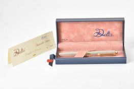 Delta, a silver coloured fountain pen